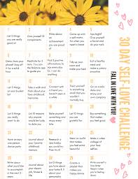 30 day self love challenge to fall in