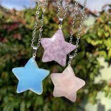 star crystal pendant necklace natural
