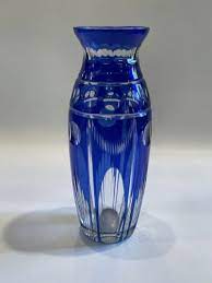 Vintage 7 25 Cobalt Blue Cut Glass