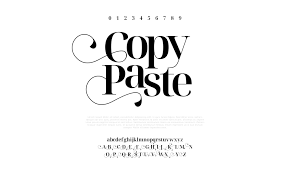 copy paste abstract fashion font