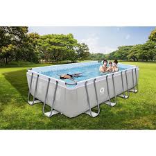 rectangular steel frame swimming pool