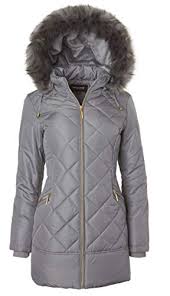 Sportoli Women Long Down Alternative Winter Puffer Coat Zip
