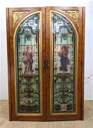 Antique Stained Glass Panel Doors