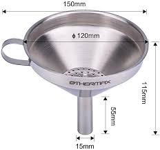 Strain your oil through the filter and lift the filter out for cleaning. Stainless Steel Small Funnel Set Wine Funnel Kitchen Funnel Metal Funnel Oil Funnel With Fine Mesh Strainer Wine Filter For Filling Bottles Juice Pouring Wine Milk Aieve Funnel With Strainer Kitchen Utensils