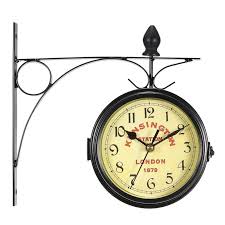 Metal Wall Clock Antique Style