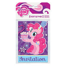My Little Pony Pinkie Pie Invitations W Envelopes 8ct