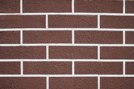 Brown Brick Wall With White Grout Lines