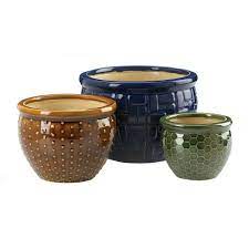 Our flower planters and hanging planters add an elegant touch to indoor and outdoor plants. Large Outdoor Designer Trio Ceramic Plant Pots Flower