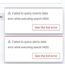 kibana failed to query events data