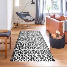 vinyl floor mat geometrical tile mix