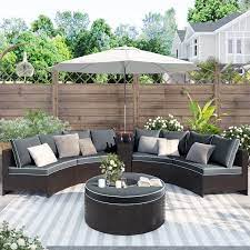 patio rattan sofa set