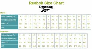 Reebok Shoe Size Chart Cm Www Bedowntowndaytona Com