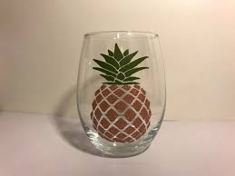 Pineapple Stemless Wine Glass Pineapple