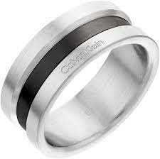 silver black ion plated ring