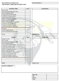 Electrical Invoice Template Electrician Excel Contractor Free