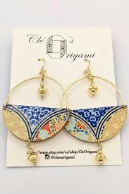 creative and appealing paper earrings