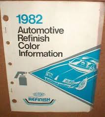 1982 Dupont Car Color Information Paint