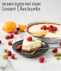 no bake dairy free lemon cheesecake