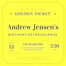 Create Your Own Tickets Template Concert Golden Ticket Word