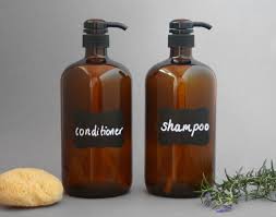 Amber Glass Bottle Soap Dispensers