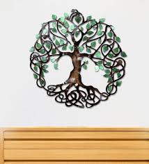 Green Metal Small Tree Of Life Wall Art