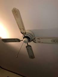 Vintage Ceiling Fan No Lighting Kit