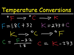 Celsius To Fahrenheit To Kelvin Formula