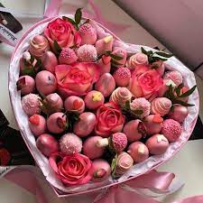 Dreamstime is the world`s largest stock photography community. Heart Box With Roses And Chocolate Covered Strawberries 6300 Rub Delivery In 4 H Flowwow Flower Delivery V Sochi