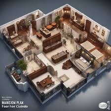 3d floor plan for restaurant kitchen
