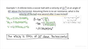 Final Velocity Of A Projectile Launched