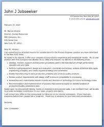Process Engineering Cover Letter Cover Letter For Resume