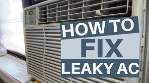 how to fix drain leaking window ac