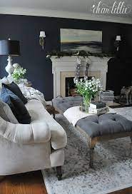 blue living room decor