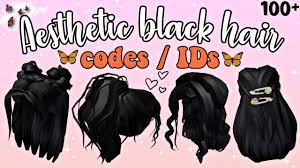 100 aesthetic black hair codes ids