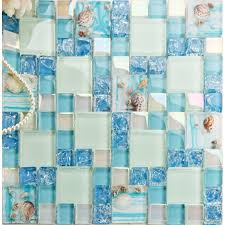 Blue Glass Mosaic Mediterranean Style