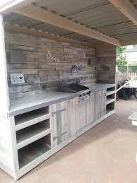 Make A Pallet Kitchen For Outdoor
