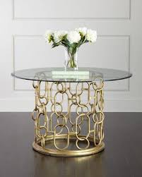 Gold Bernhardt Selinda Glass Top Dining