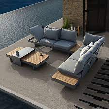 L Shape Outdoor Sectional Sofa Set