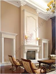 Limestone Fireplace Mantel Design In
