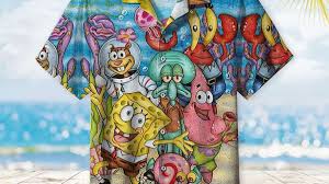 spongebob hawaiian shirt funny cartoon