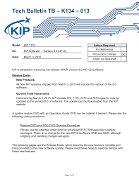 Kip 7170 system software is ideal for decentralized environments and expandable to meet the need for centralized printing. Tech Bulletin Tb K134 013 Pages 1 11 Flip Pdf Download Fliphtml5