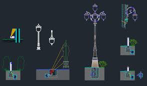 Urban Lighting Design Free Cad Block