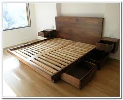 bed frame with drawers