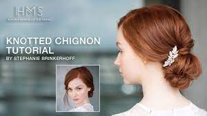 knotted chignon tutorial by stephanie