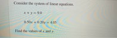 Linear Equations X Y 9 0 Chegg
