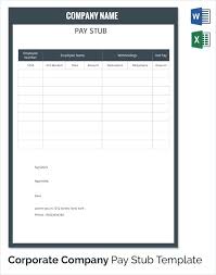 Employee Pay Stub Template