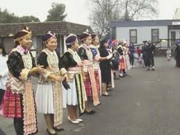 The case study of a hmong community takes place in Wapichan communities  Karen men carrying out a ritual ceremony
