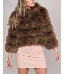 Fox Fur Jacket In Brown Fursource Com