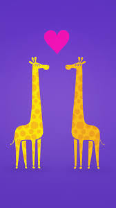 wallpaper 750x1334 giraffe couple