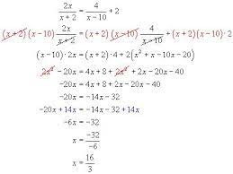 Linear Equation Example Solving
